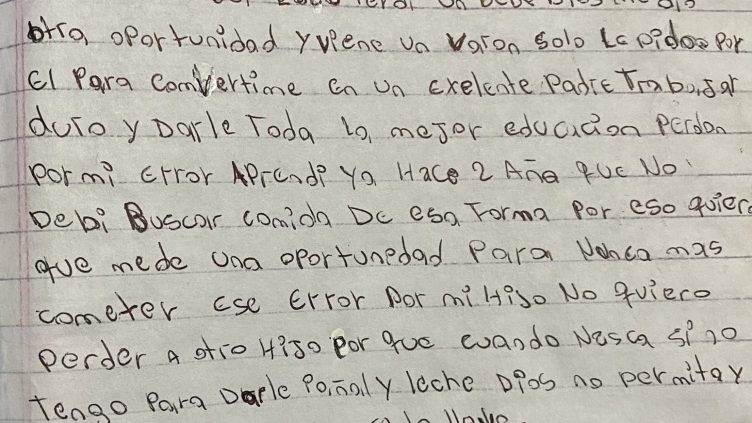 La carta que conmovió al juez: “le pido una oportunidad para ser un  excelente padre trabajador” - Diario Inforama - Catamarca