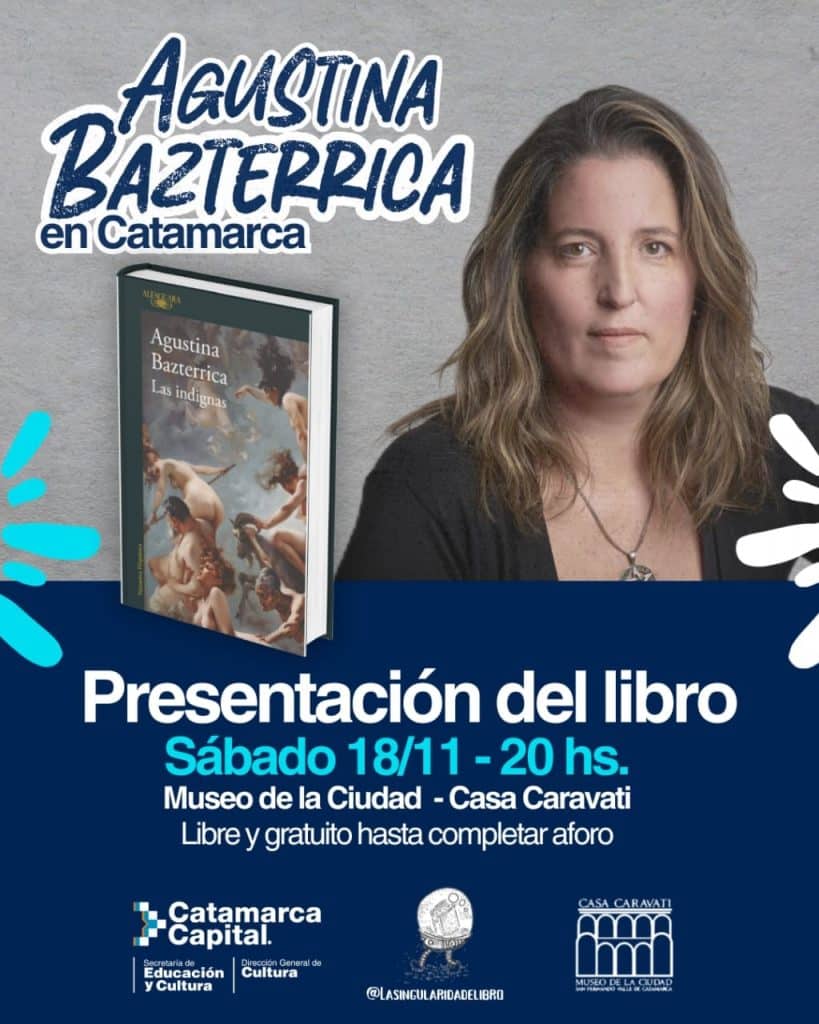 Agustina Bazterrica llega a Catamarca para presentar su bestseller