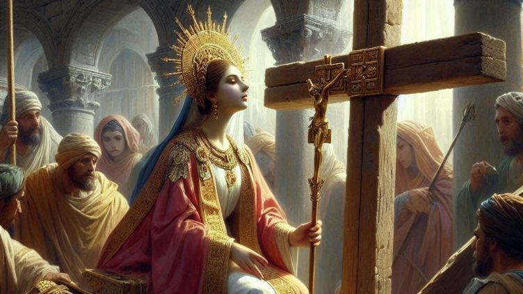 Pintura de Santa Elena durante el hallazgo de la Verdadera Cruz.
