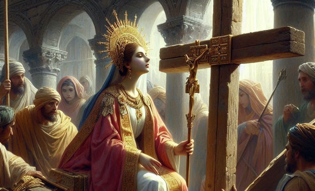 Pintura de Santa Elena durante el hallazgo de la Verdadera Cruz.