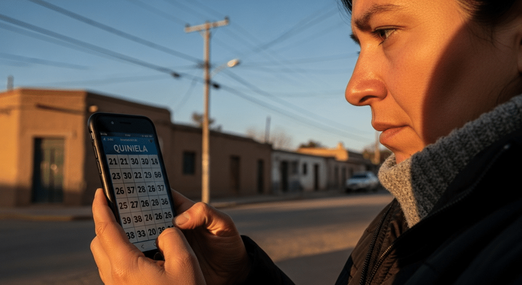 Una persona consultando los resultados de la Quiniela de Catamarca en su celular.