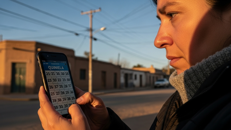 Una persona consultando los resultados de la Quiniela de Catamarca en su celular.