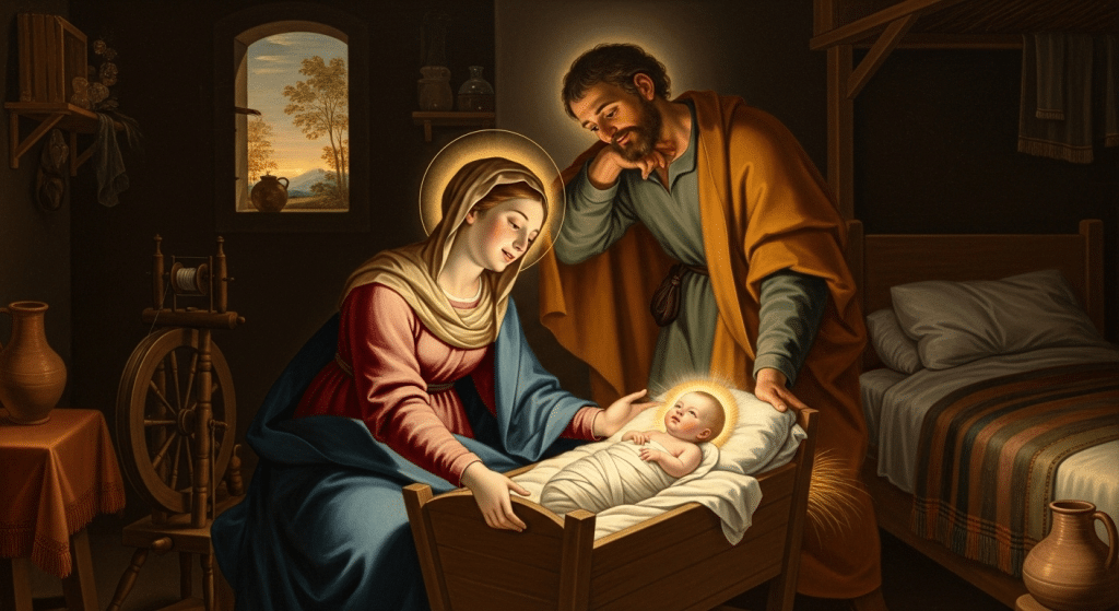 Natividad de la Virgen María, con Santa Ana y San Joaquín.
