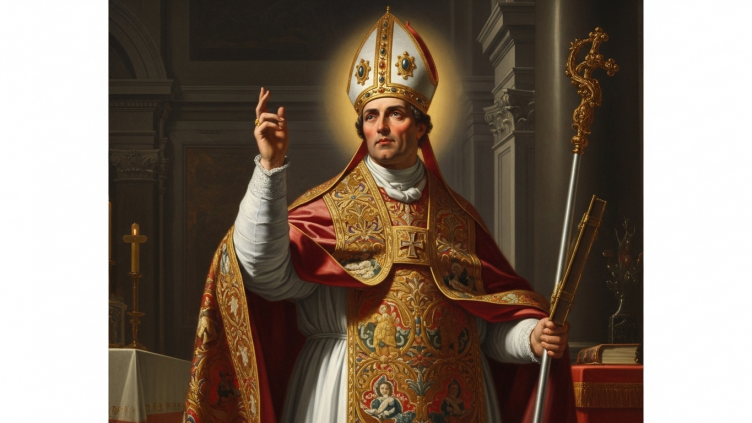 San Sergio I Papa, defendiendo la fe.