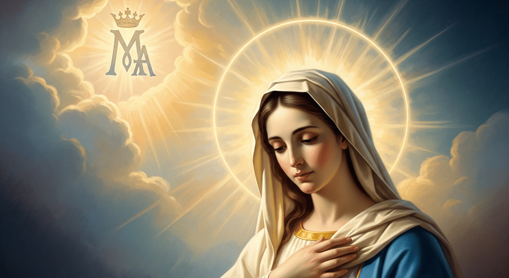 Dulce Nombre de María, monograma mariano.