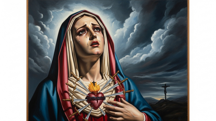Nuestra Señora de los Dolores, Virgen con espadas.
