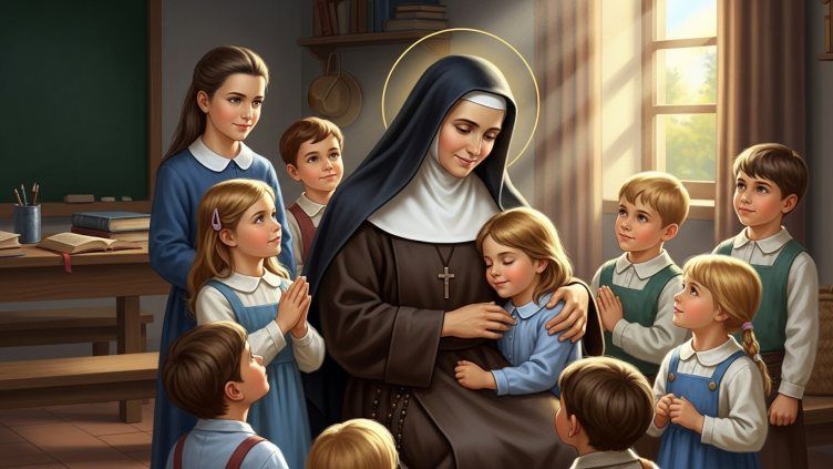 Beata MarÃa Teresa de San José, monja con niños.