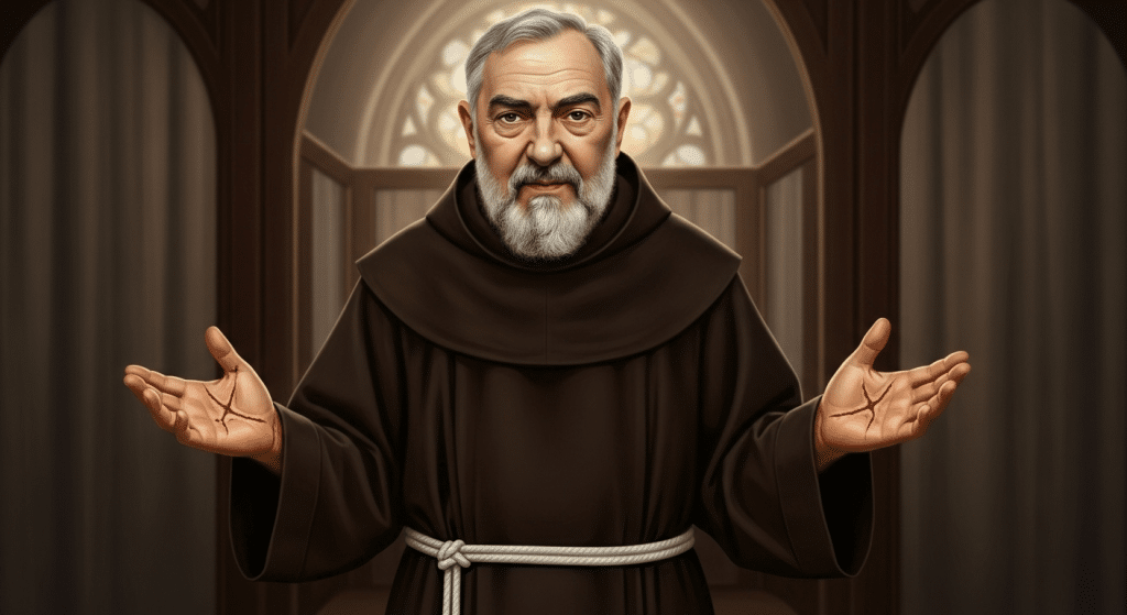 San Pío de Pietrelcina, Padre Pío, con estigmas.