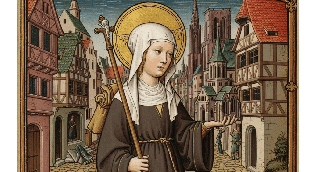 Santa Aurelia de Estrasburgo, virgen peregrina.