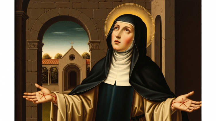 Beata LucÃa de Narni, monja con estigmas.