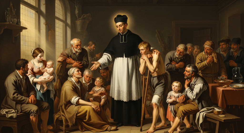 San Vicente de Paúl, sacerdote de la caridad.